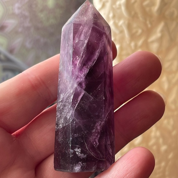 Dream amethyst and purple fluorite Genuine gemstone towers - Picture 9 of 10